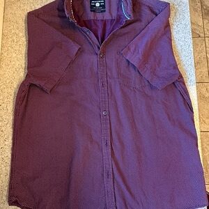 Men's Maroon Casual Button Down Shirt